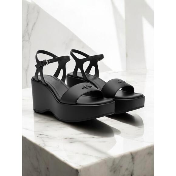 Coach Shoes - NWT Coach CZ161 Gale Leather Wedge Sandal Size 9B